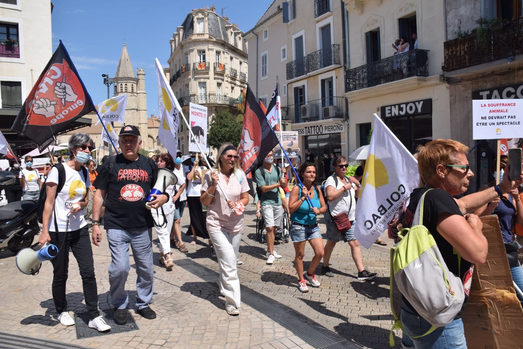 des manifestants